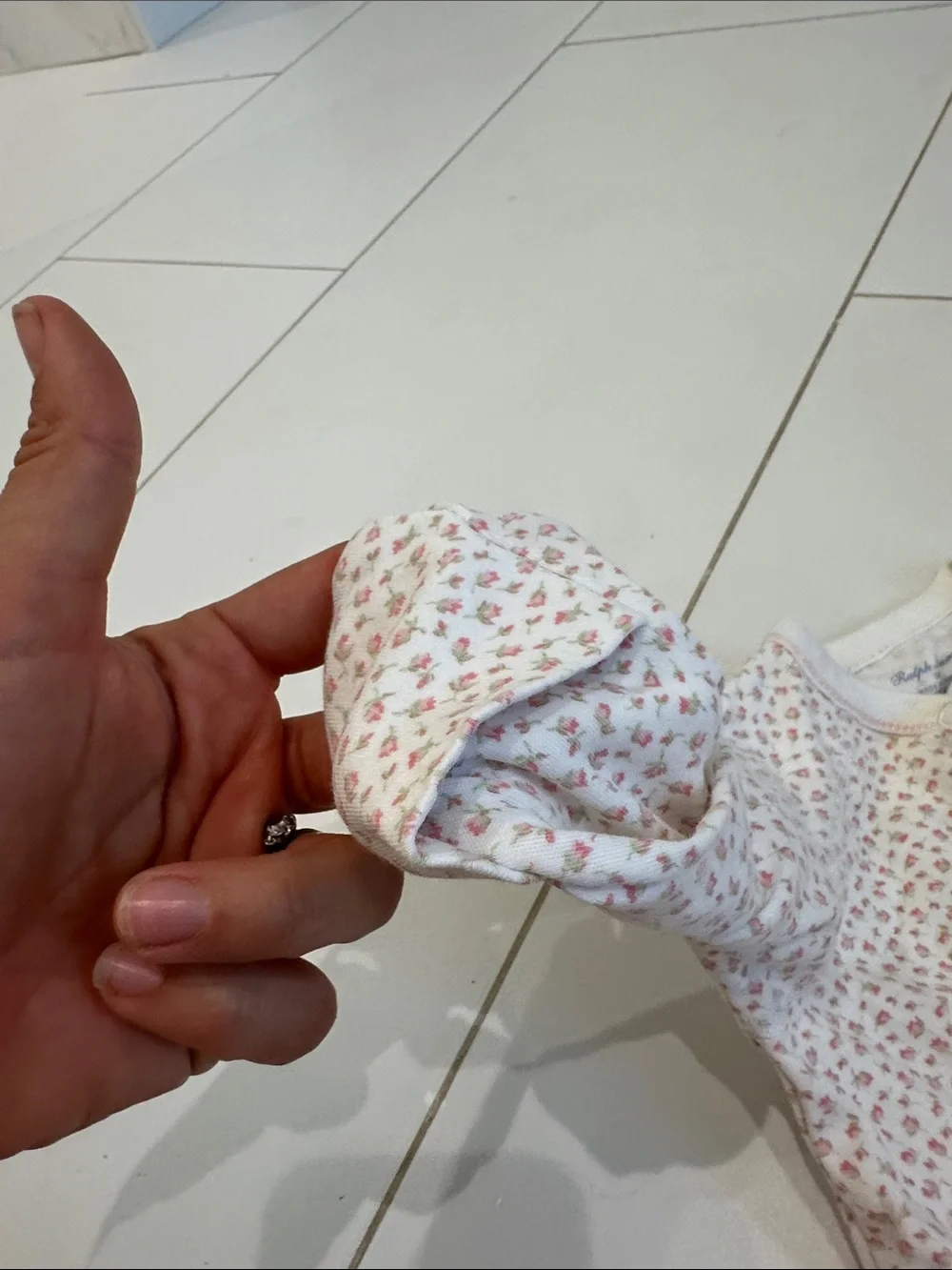 Ralph Lauren Baby Floral Footed One-Piece - Pink 3m